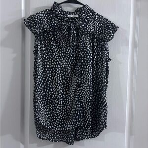 Love Stitch Monochrome Speckled Blouse